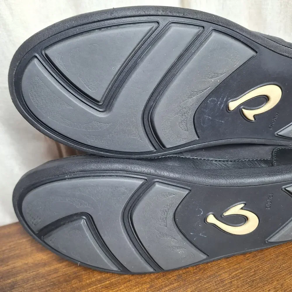 Olukai Nalukai Kappa boots mens 11.5 canvas Hightop shoes black chukka boots